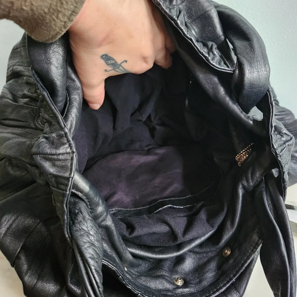 Donna‎ Karan New York Eldridge Tote Black Leather Purse High-end 2009 Large Bag - Picture 10 of 13